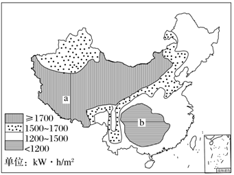 下图为我国年太阳辐射总量分布图.读图回答7-8题.5查看解析︾c.