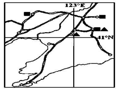 a,辽中南工业基地       b,京津唐工业基地 c,长江三角洲工业基地