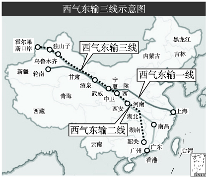 西气东输二线线路图图片