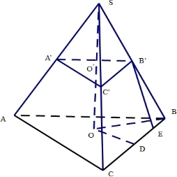 【解答】解:作出三棱台的直观图,还原成三棱锥如图