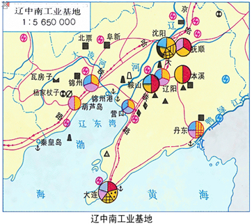 8.辽中南地区发展钢铁工业的优势自然条件是 a.